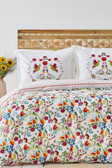 Parlin Double Duvet Cover Set - 100% Cotton, Vibrant Floral