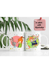Zootropolis Nick & Judy Couple's Mugs - 2 Piece Set, 300ml Ceramic
