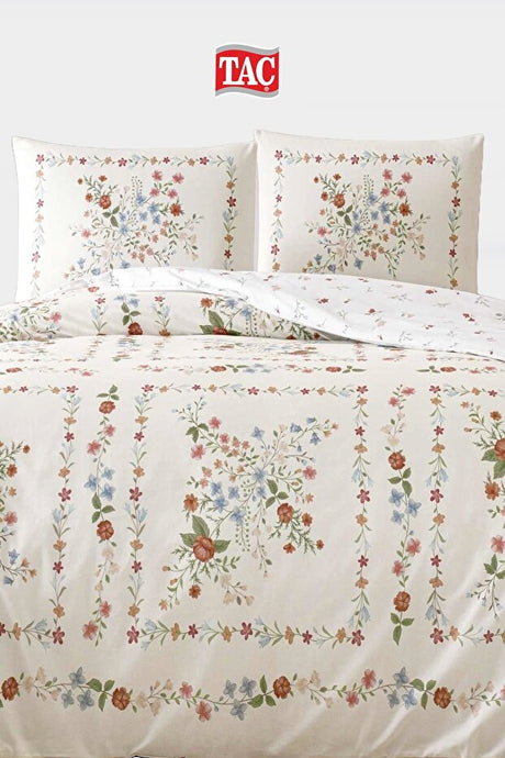 Ranforce Double Duvet Cover Set - Hilarie Floral Design