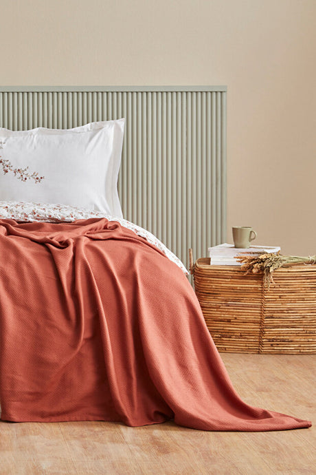 100% Cotton Double Duvet Cover Set with Pique Blanket
