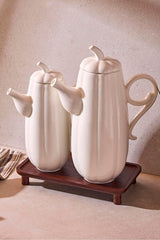 Pumpkin Design Porcelain Oil & Vinegar Dispenser Set - 2 Sizes