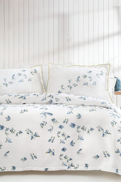 Betta Double Pique Set - 100% Cotton Marine Fish Print