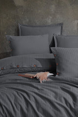 100% Cotton Double Duvet Cover Set - 200x220cm, Buttoned
