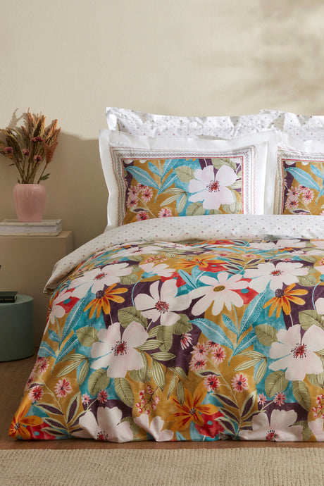 Lumire 100% Cotton Double Duvet Cover Set - Multicolor