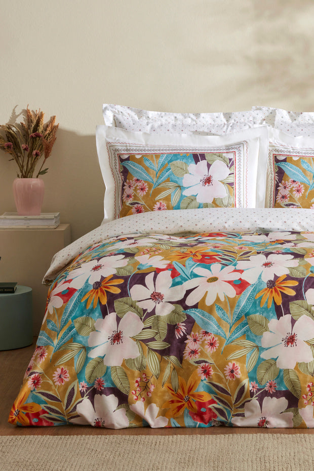 Lumire 100% Cotton Double Duvet Cover Set - Multicolor