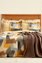 Bertin Double Cotton Duvet Cover & Blanket Set - Brown