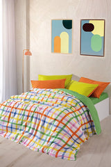 Popping Colors Double Size 4-Piece Duvet Cover Set