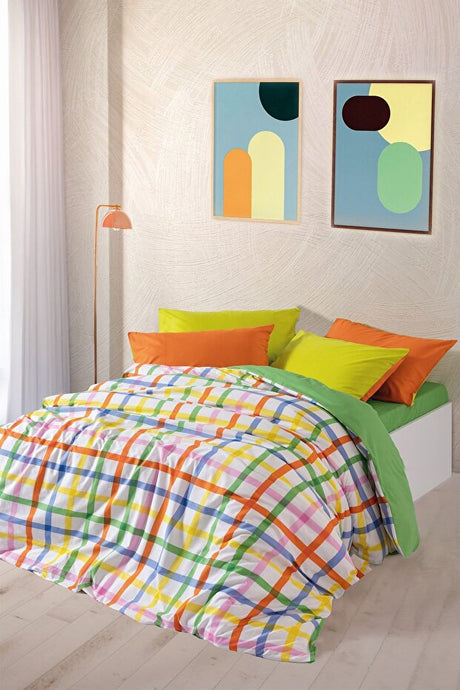 Popping Colors Double Size 4-Piece Duvet Cover Set