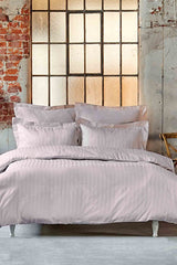 Charm Bold Powder Pink 100% Cotton Sateen Double Duvet Set