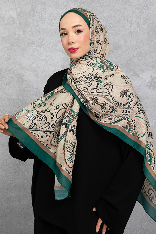 Retro Ethnic Pattern Cotton Scarf - Soft & Elegant ()