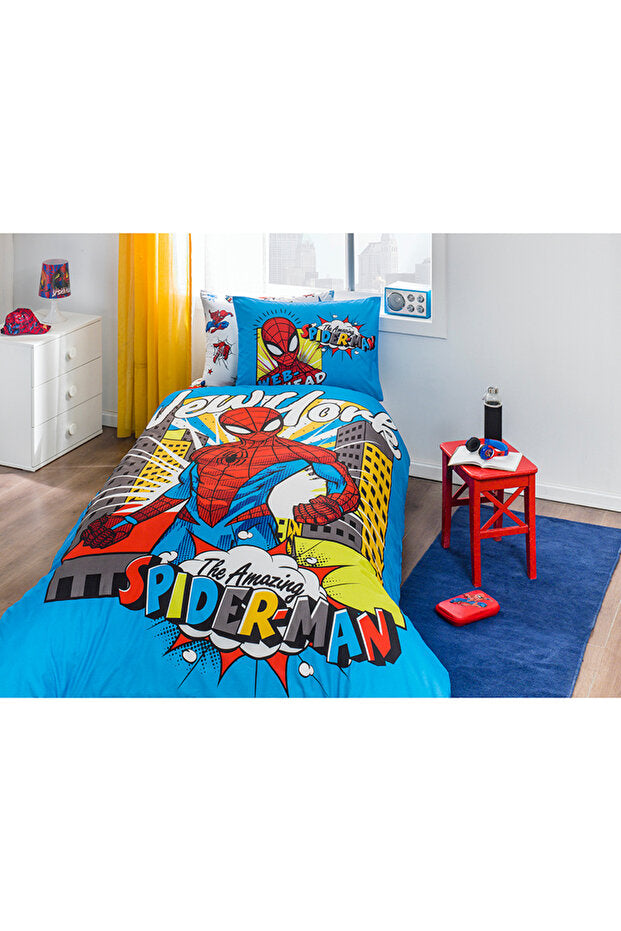 Spiderman Single Duvet Cover Set - 100% Cotton