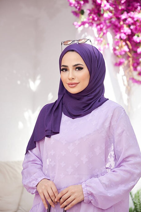 Soft & Lightweight Purple Jersey Scarf
