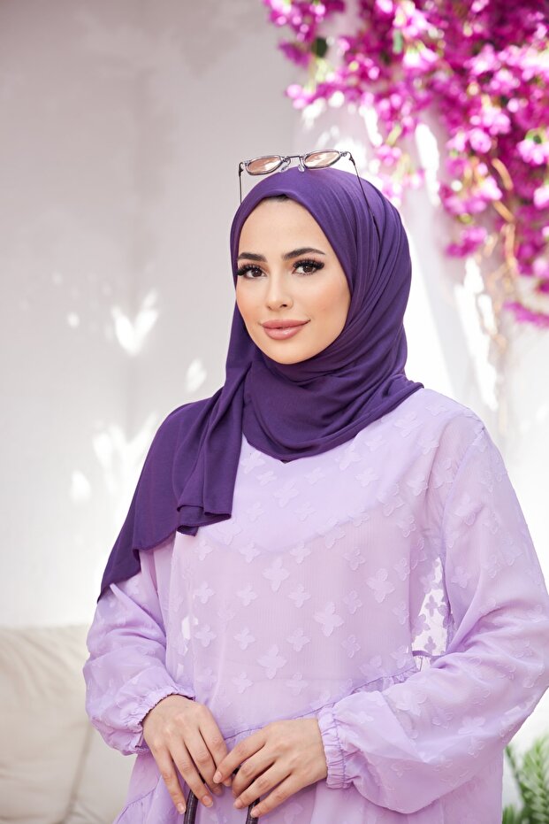Soft & Lightweight Purple Jersey Scarf