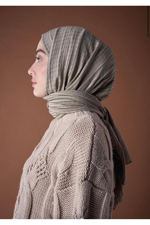 Misto Cotton Crinkle Shawl - Antique Beige