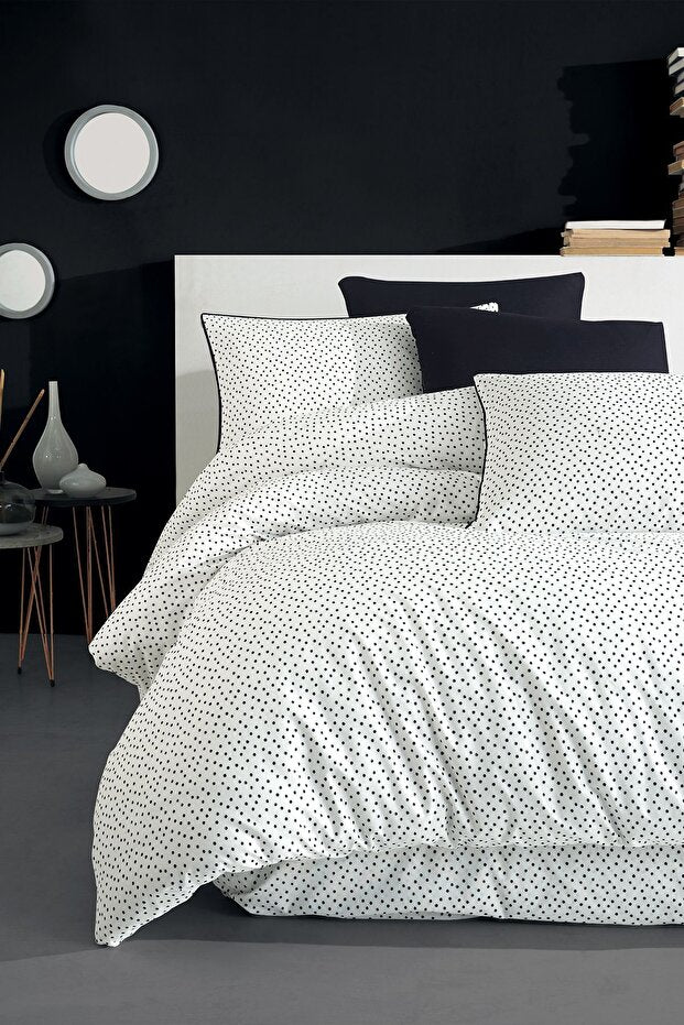 Points 100% Cotton King Size Duvet Cover Set - 240x220 cm