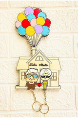 Up Movie Inspired Wall Key Holder - Personalized Couple Gift