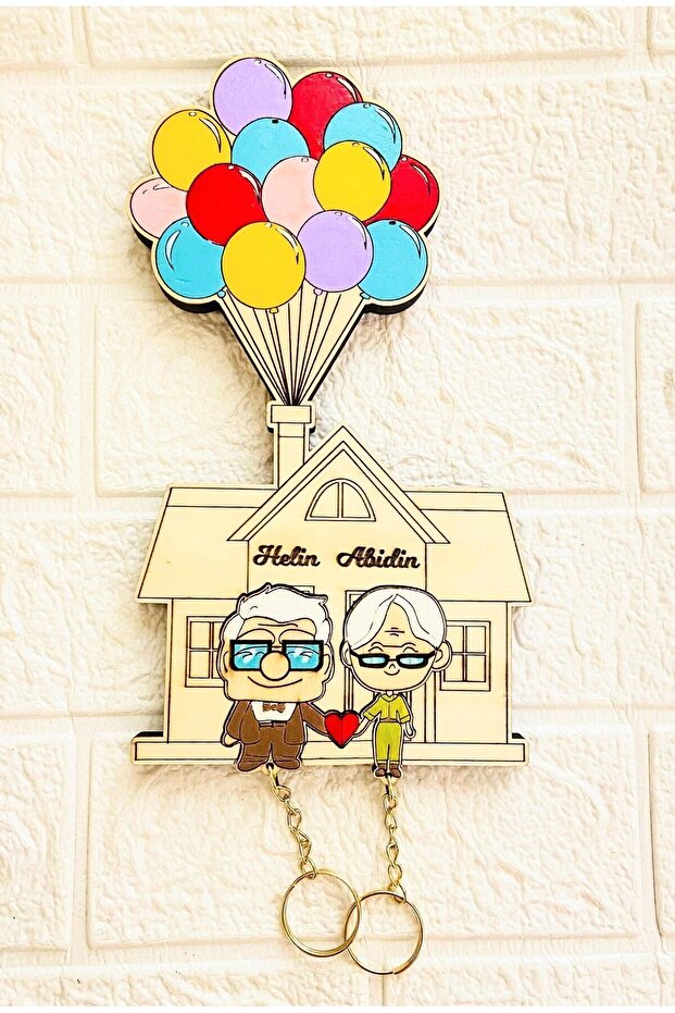 Up Movie Inspired Wall Key Holder - Personalized Couple Gift