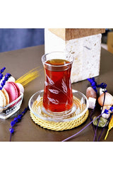 Decocia Premium Authentic Turkish Karabag Tea Set - 6 Person, 12 Piece