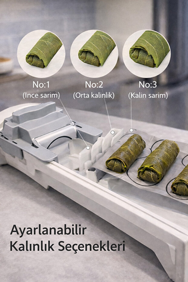 3-Stage Adjustable Grape Leaf Rolling Machine - Practical Dolma Maker