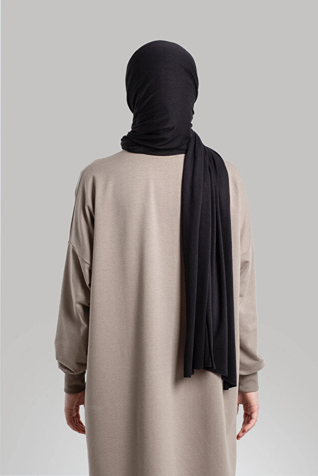 Black Jersey Shawl - Soft, Stylish & Everyday Comfort