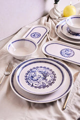 French Vintage 8 Piece Dinner Set for 2 People