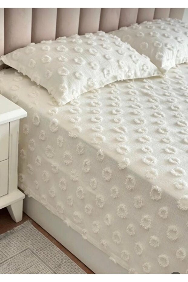 Pom-pom Double Pique Set - Soft & Breathable Cotton