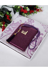Velvet Yasin, Pearl Tesbih & Prayer Mat Gift Set