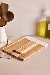 Acacia Wood & Marble Cutting Board - 32x22 cm