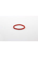 Red Agate Natural Stone Bracelet - 6mm Beads, 18-19cm, Gift Boxed