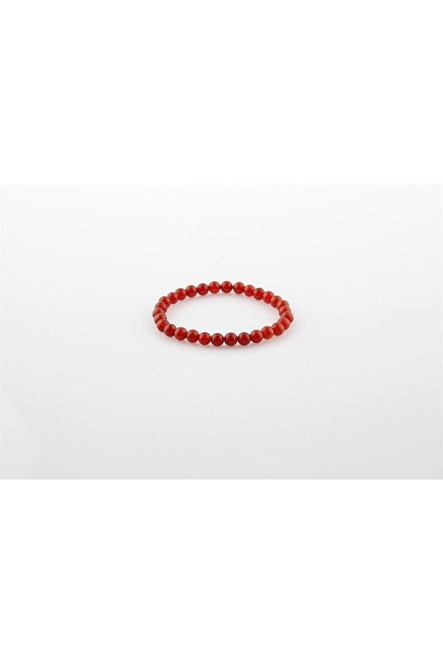 Red Agate Natural Stone Bracelet - 6mm Beads, 18-19cm, Gift Boxed