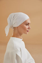 Plain White Inner Headscarf & Shawl