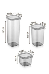 Locky Clear Square Food Storage Container Set - 24 Pieces