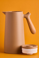 Nordic Style Vacuum Thermos with Wooden Handle - 1000ml