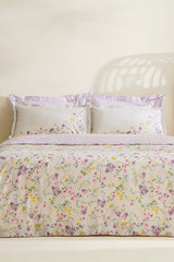 Eliana 100% Cotton Single Duvet Cover Set - Lilac Floral
