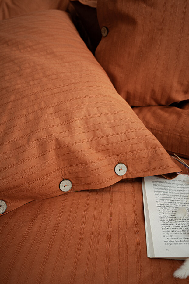 100% Cotton Single Buttoned Duvet Cover Set