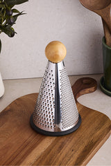 20 cm Conical Multi-functional Kitchen Grater with Bamboo Handle