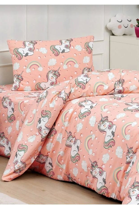 Unicorn Single Size Fitted Duvet Cover Set