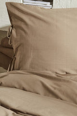 4 Element Double Duvet Cover Set - Latte, 100% Cotton
