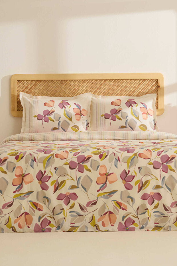 Piko Double Duvet Cover Set - Floral Design, 4-Piece