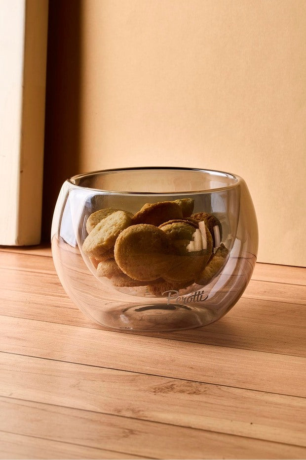 Double-Walled Glass Bowl - 300ml Decorative Multi-Purpose Organizer