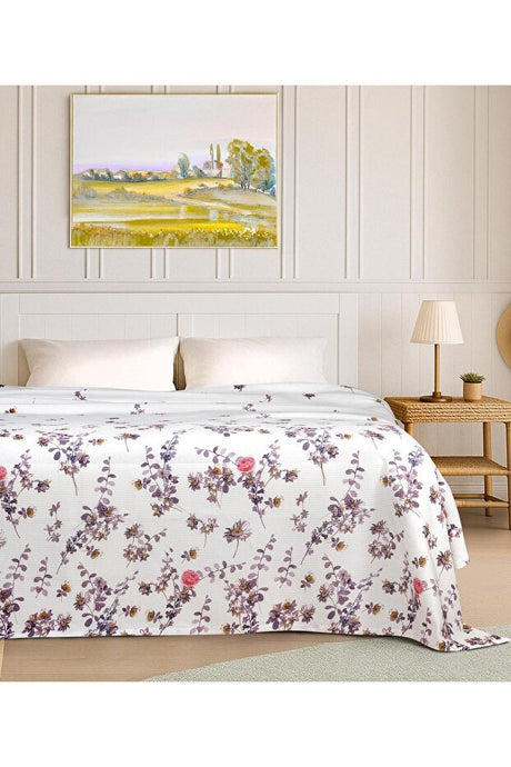 Cotton Collection Single Pike - Flora Lavender Floral 160x230 cm