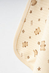 Baby Blanket - 80x90 cm Soft Cotton with Bear Print
