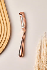 Rose Gold Ergonomic Peeler - Stainless Steel Blade