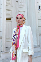 Nature Frezya Soft Shawl - Vibrant Floral Design