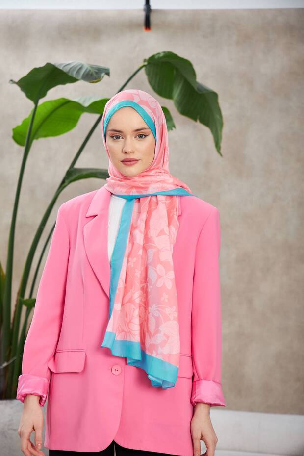 Nature Fulya Soft Cotton Shawl - Powder Blue