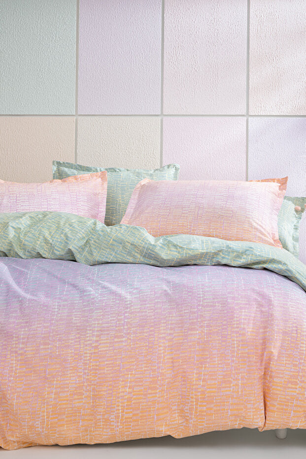 Mello Single Ombre Pastel Ranforce Duvet Cover Set - Soft & Vibrant