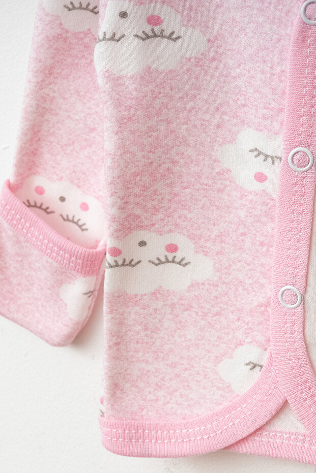 Baby Cloud Print 3-Piece Outfit Set for 0-3 Months