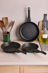 ProGranito Diamond Cast Frying Pan Set - 3-Piece 20-24-28 Cm