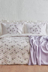 Nevra Double Piqué Summer Bedding Set - 100% Cotton Lilac