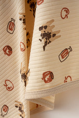 Baby Blanket - 80x90 cm Soft Cotton with Mini Cow Print